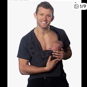 Dad Ware Men’s Bonderoo Skin to Skin Baby Bonding Gray Shirt Size XXL